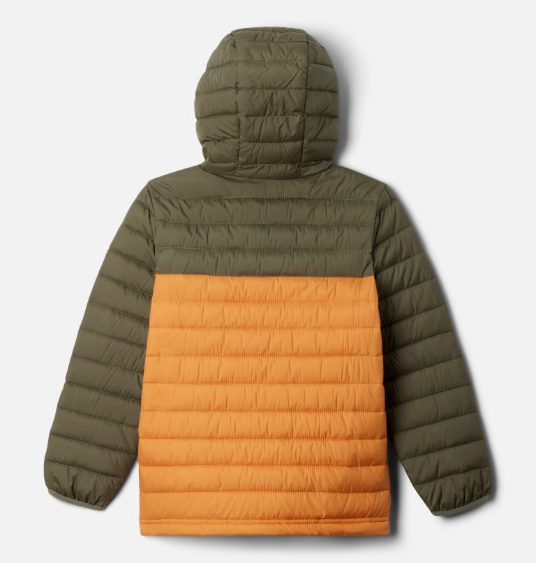 Chaqueta aislante con capucha Powder Lite II para niño, Color: Sunstone, Stone Green, image 2