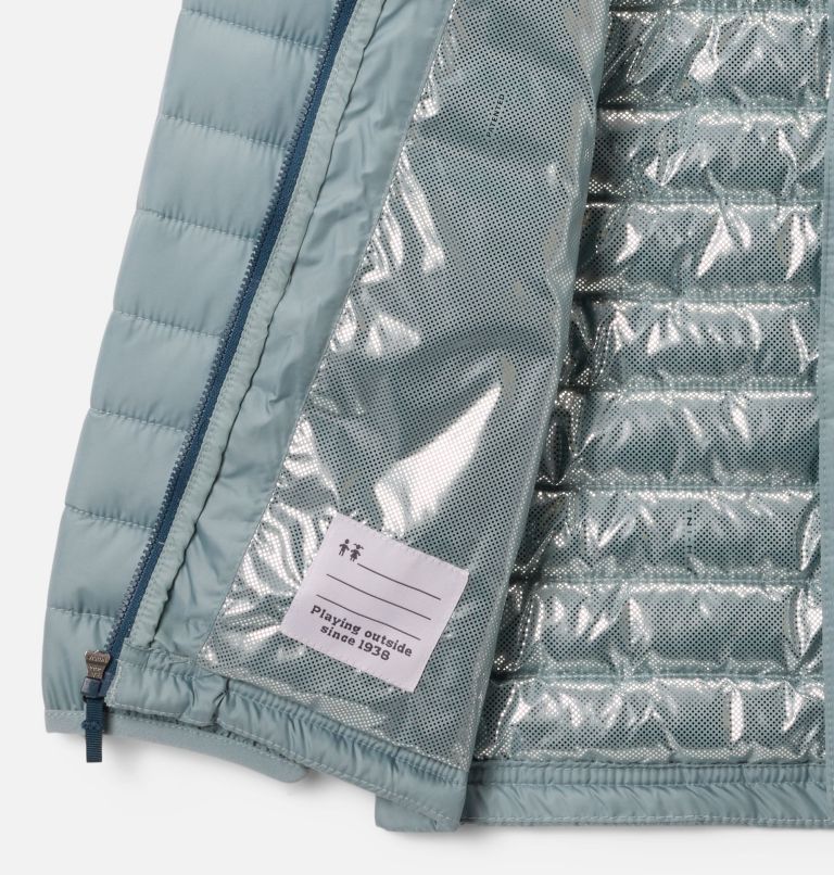 Girls' Powder Lite II Hooded Jacket, Color: Crushed Blue, image 3