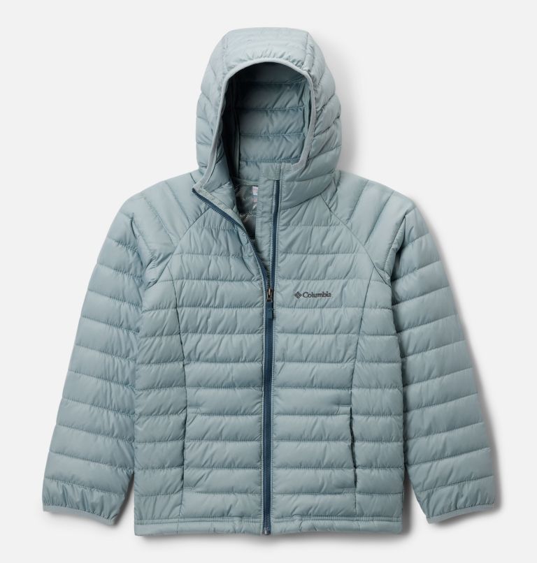Girls' Powder Lite II Hooded Jacket, Color: Crushed Blue, image 1