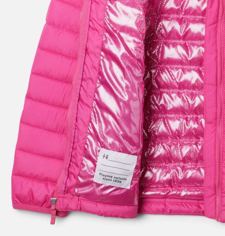 Girls' Powder Lite II Hooded Jacket, Color: Pink Ice, image 3