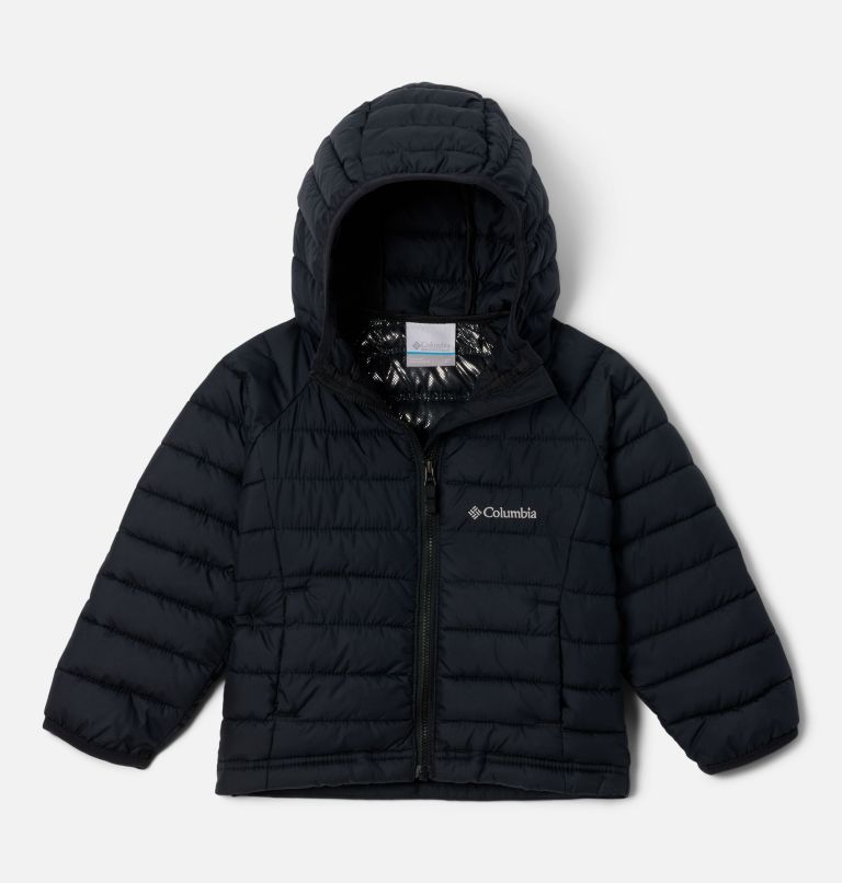Girls' Toddler Powder Lite II Hooded Jacket, Color: Black, image 1