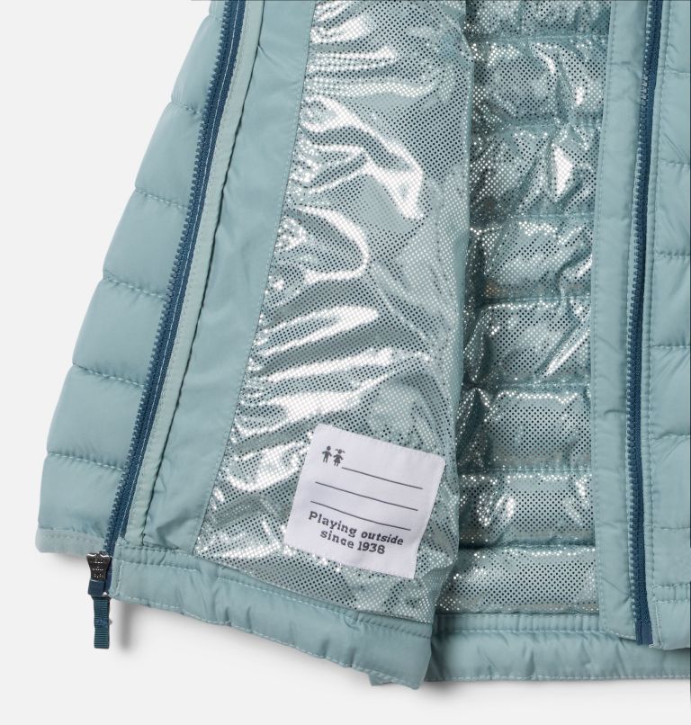 Girls' Toddler Powder Lite II Hooded Jacket, Color: Crushed Blue, image 3
