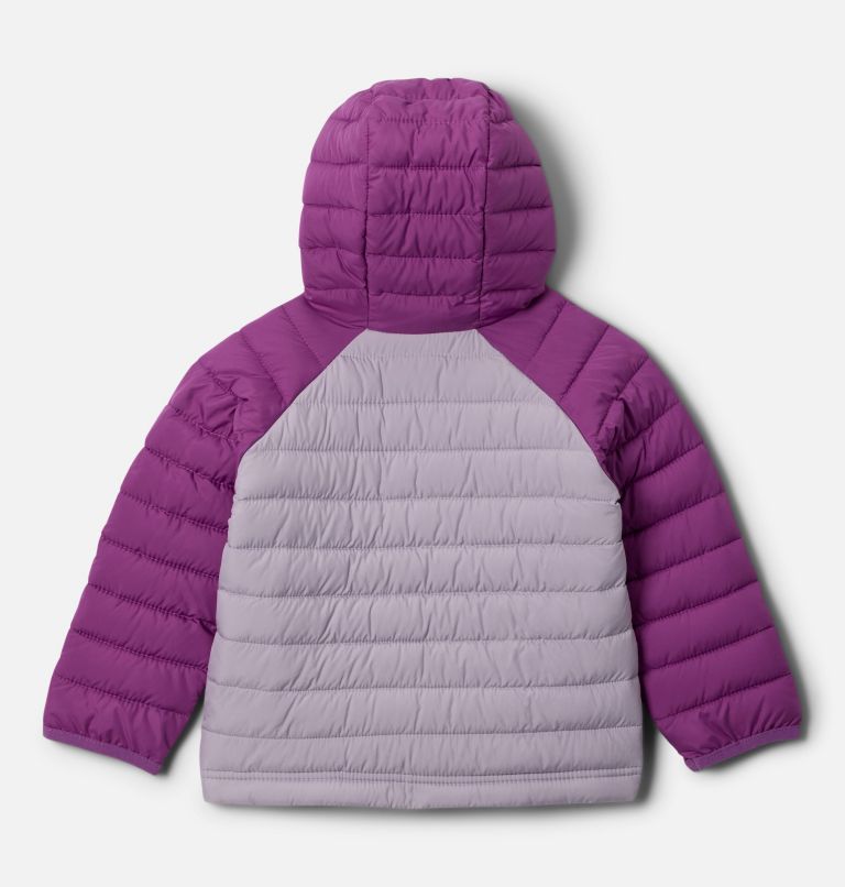 Girls' Toddler Powder Lite II Hooded Jacket, Color: Lavender Pearl, Razzle, image 2