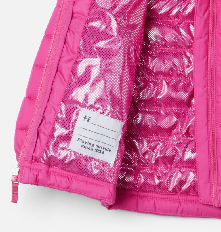Girls' Toddler Powder Lite II Hooded Jacket, Color: Pink Ice, image 3