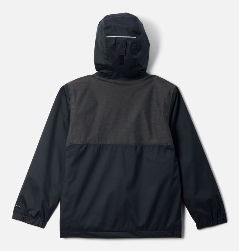 Boy's Rainy Trails II Fleece Lined Waterproof Jacket, Color: Black, Black Slub, image 2