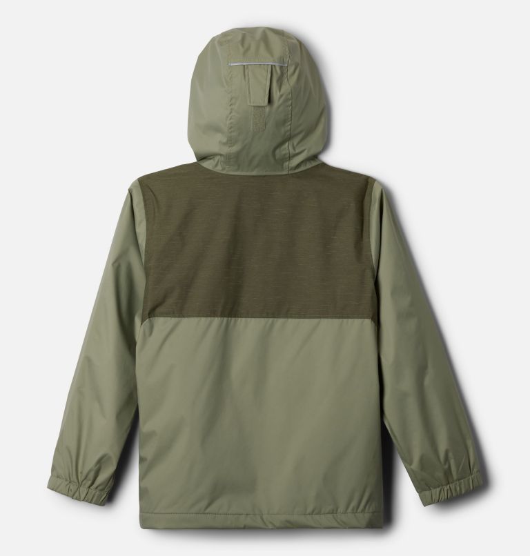 Boys' Rainy Trails II Fleece Lined Jacket, Color: Safari, Stone Green Slub, image 2