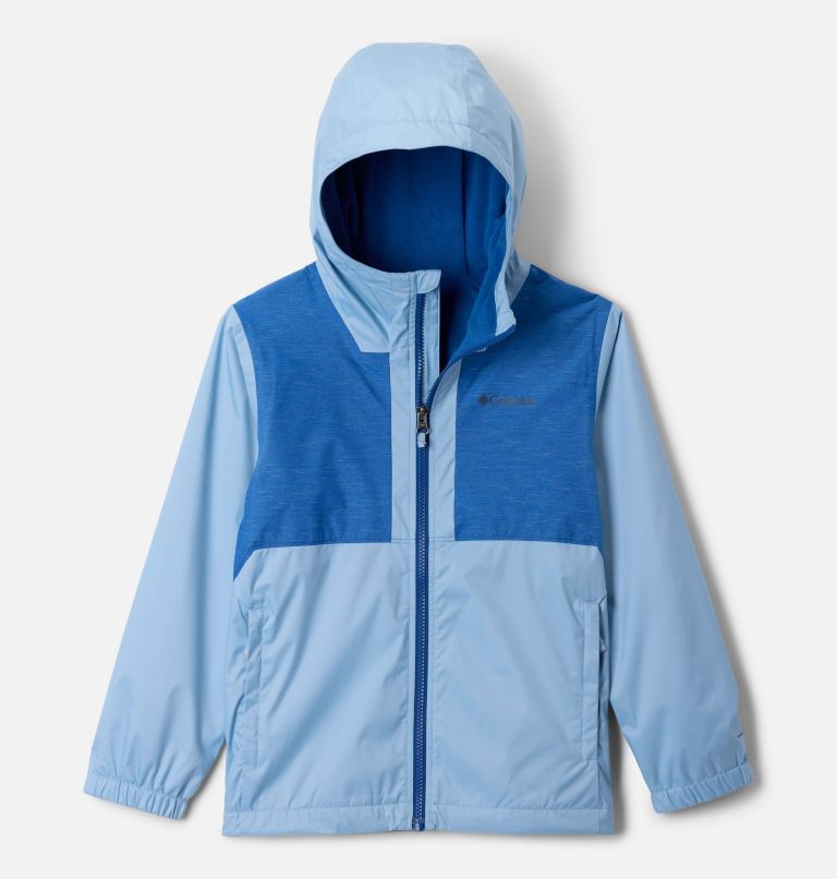 Boy's Rainy Trails II Fleece Lined Waterproof Jacket, Color: Ripple Blue, Mountain Blue Slub, image 1