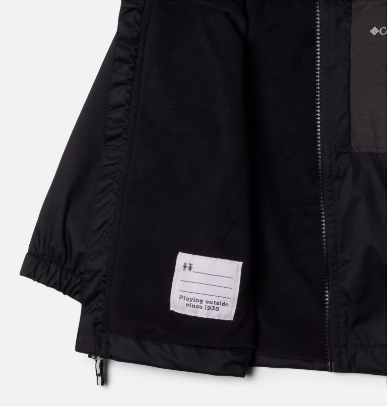 Boys' Toddler Rainy Trails II Fleece Lined Jacket, Color: Black, Black Slub, image 3