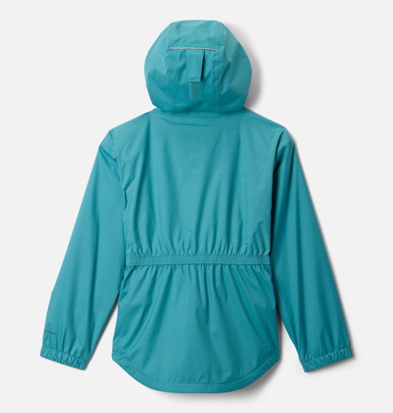 Girls' Rainy Trails II Fleece Lined Jacket, Color: Teal, image 2