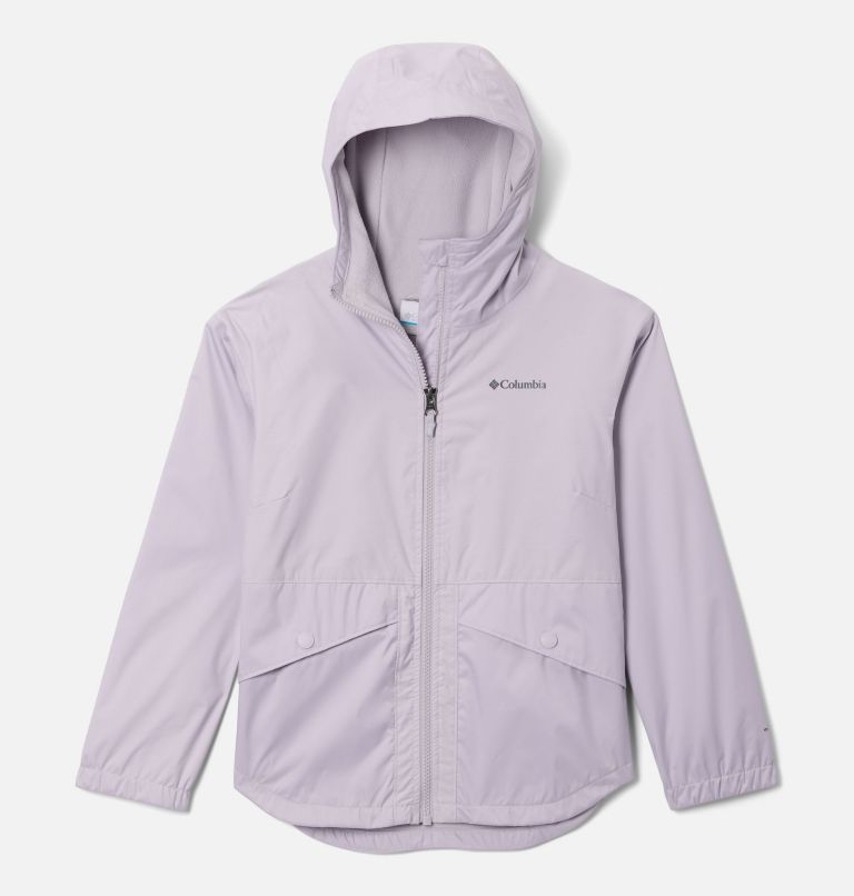 Girls' Rainy Trails II Fleece Lined Jacket, Color: Lavender Pearl, image 1