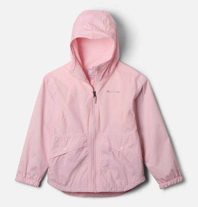 Girl's Rainy Trails III Fleece Lined Waterproof Jacket, Color: Satin Pink, image 1