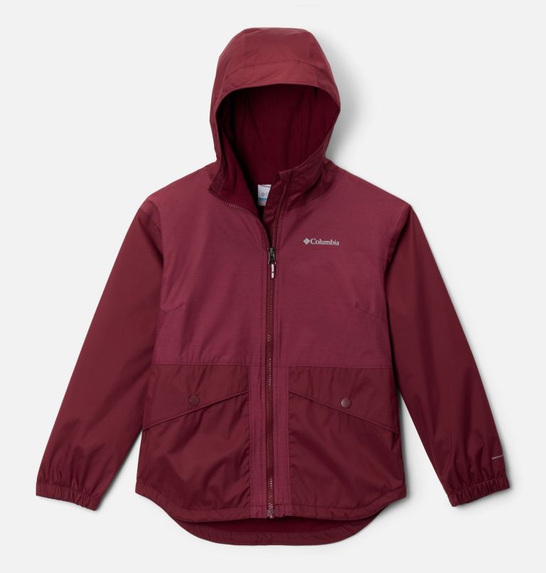 Girls' Rainy Trails II Fleece Lined Jacket, Color: Rich Wine, image 1