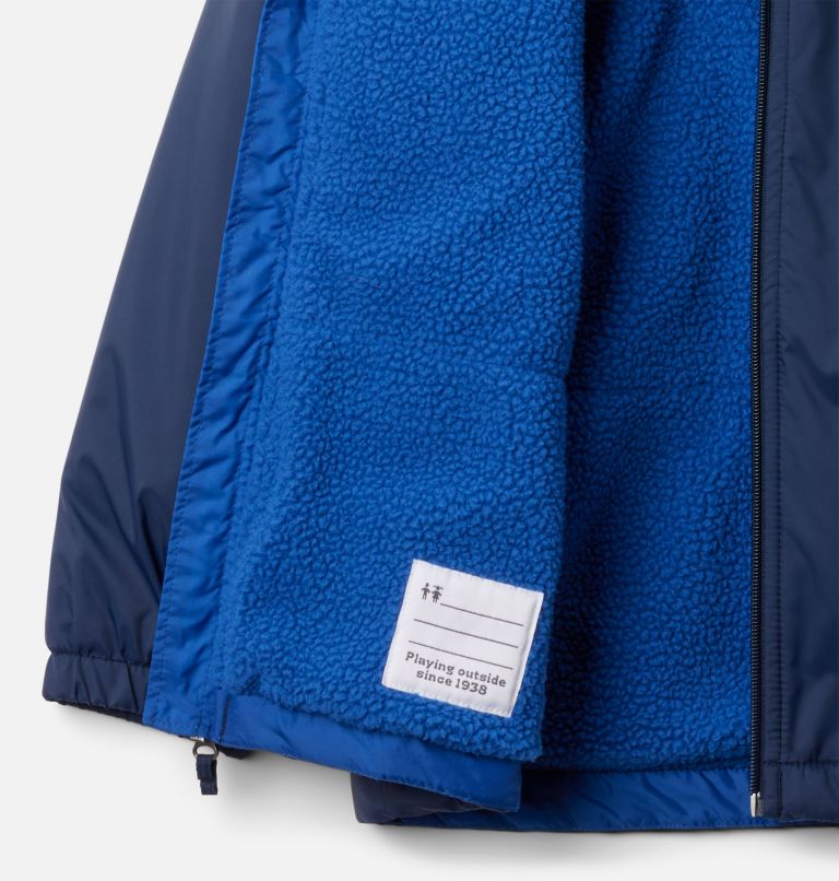 Boys' Glennaker II Sherpa Lined Jacket, Color: Collegiate Navy, Mountain Blue, image 3