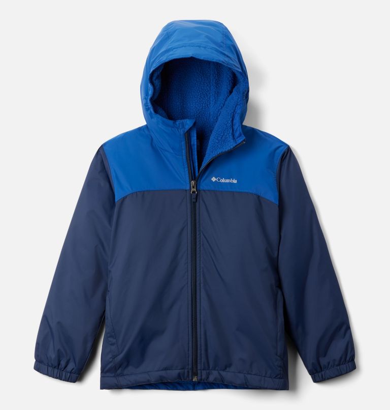 Boys' Glennaker II Sherpa Lined Jacket, Color: Collegiate Navy, Mountain Blue, image 1