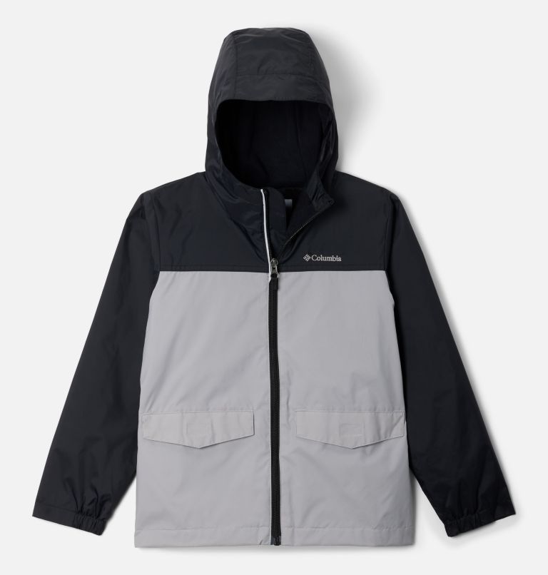 Boys' Rain-Zilla II Jacket, Color: Black, Columbia Grey, image 1