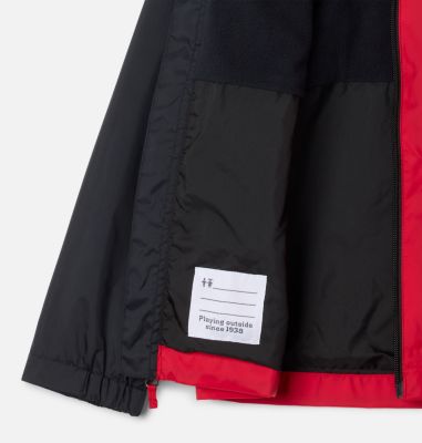 Manteau Rain-Zilla II pour garçons, Color: Black, Mountain Red, image 6