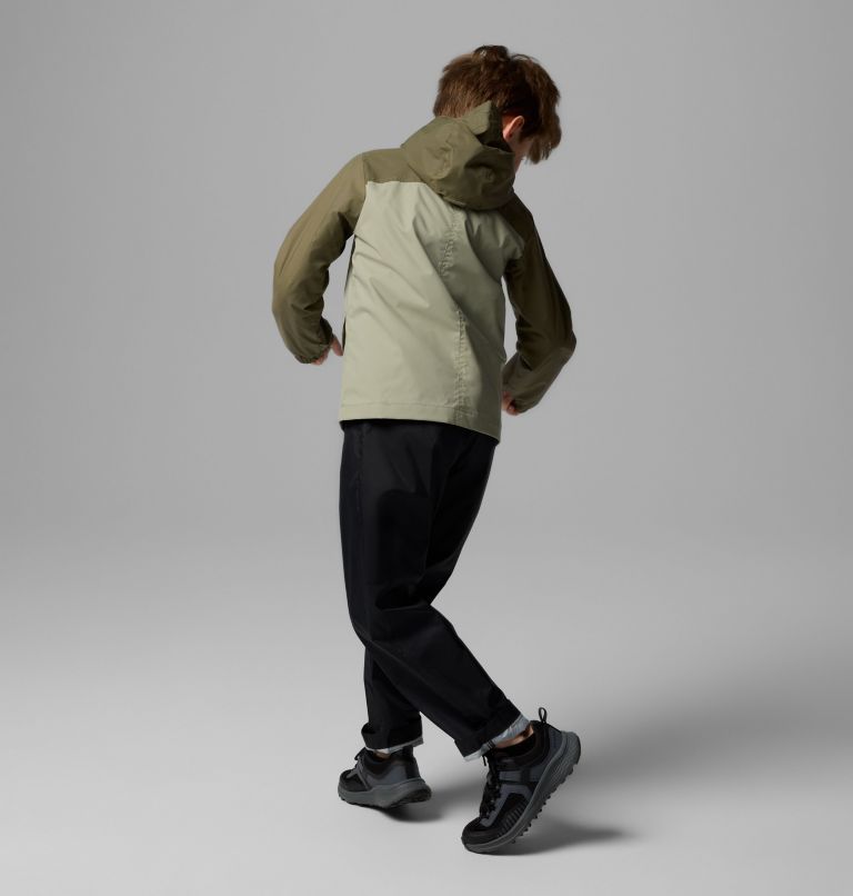 Boys' Rain-Zilla II Jacket, Color: Stone Green, Safari, image 2