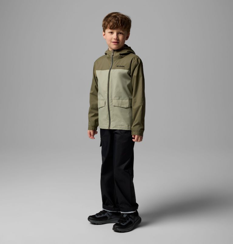 Boys' Rain-Zilla II Jacket, Color: Stone Green, Safari, image 1