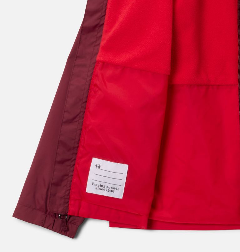 Boys' Rain-Zilla II Jacket, Color: Rich Wine, Mountain Red, image 3