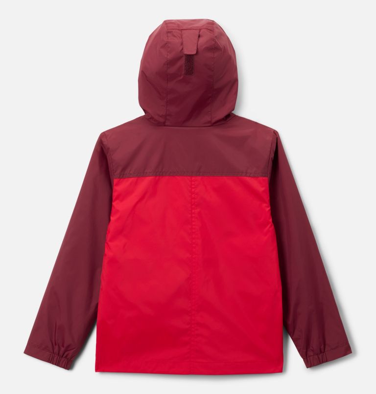 Boys' Rain-Zilla II Jacket, Color: Rich Wine, Mountain Red, image 2