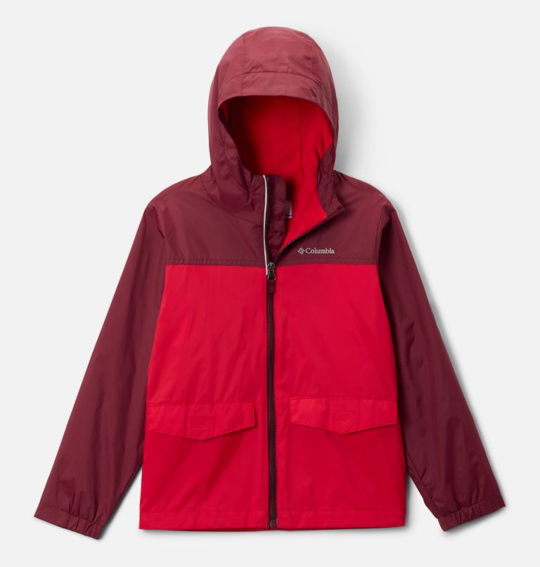Boys' Rain-Zilla II Jacket, Color: Rich Wine, Mountain Red, image 1