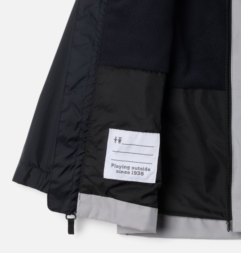 Boys' Toddler Rain-Zilla II Jacket, Color: Black, Columbia Grey, image 3