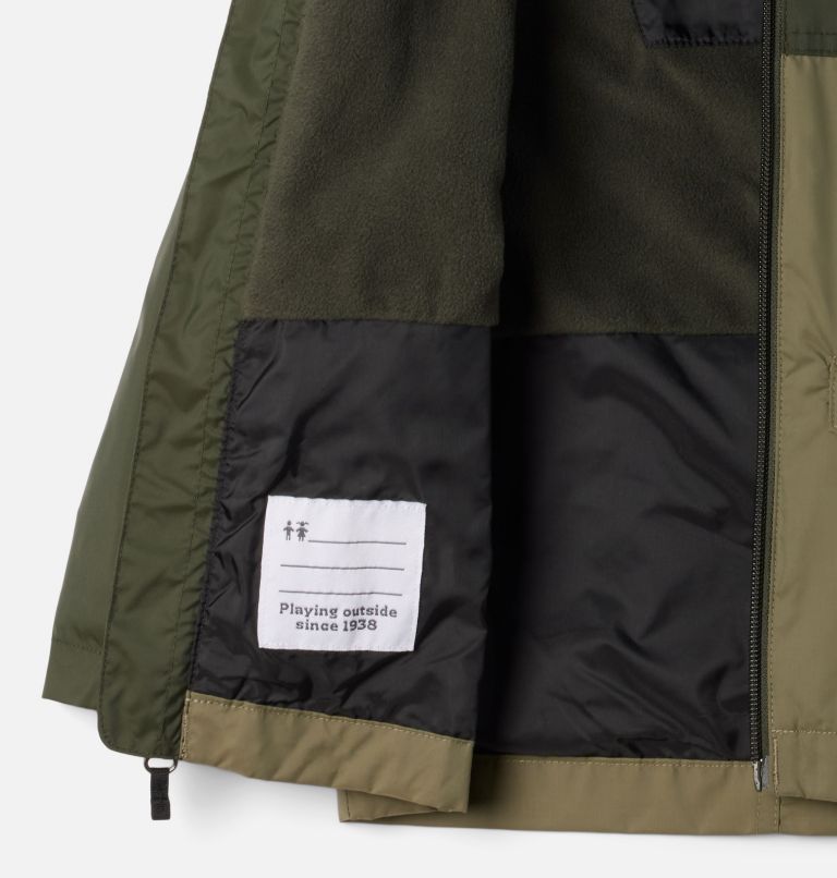 Boys' Toddler Rain-Zilla II Jacket, Color: Greenscape, Stone Green, image 3