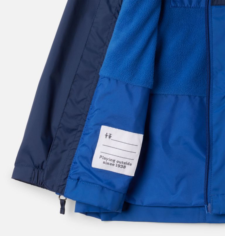 Boys' Toddler Rain-Zilla II Jacket, Color: Collegiate Navy, Mountain Blue, image 3