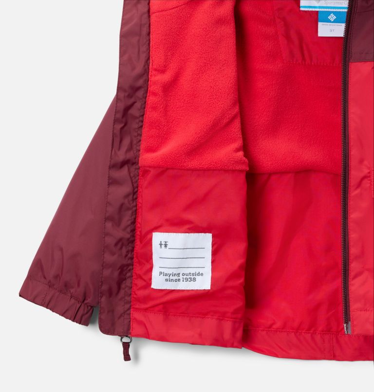 Boys' Toddler Rain-Zilla II Jacket, Color: Rich Wine, Mountain Red, image 3
