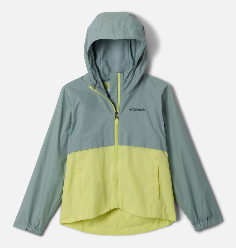 Girls' Rain-Zilla II Jacket, Color: Crushed Blue, Neon Light, image 1