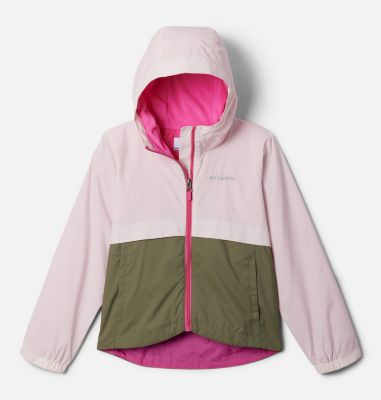 Columbia Girls Rain-Zilla II Jacket - Waterproof Fleece-Lined Raincoat With Reflective Details