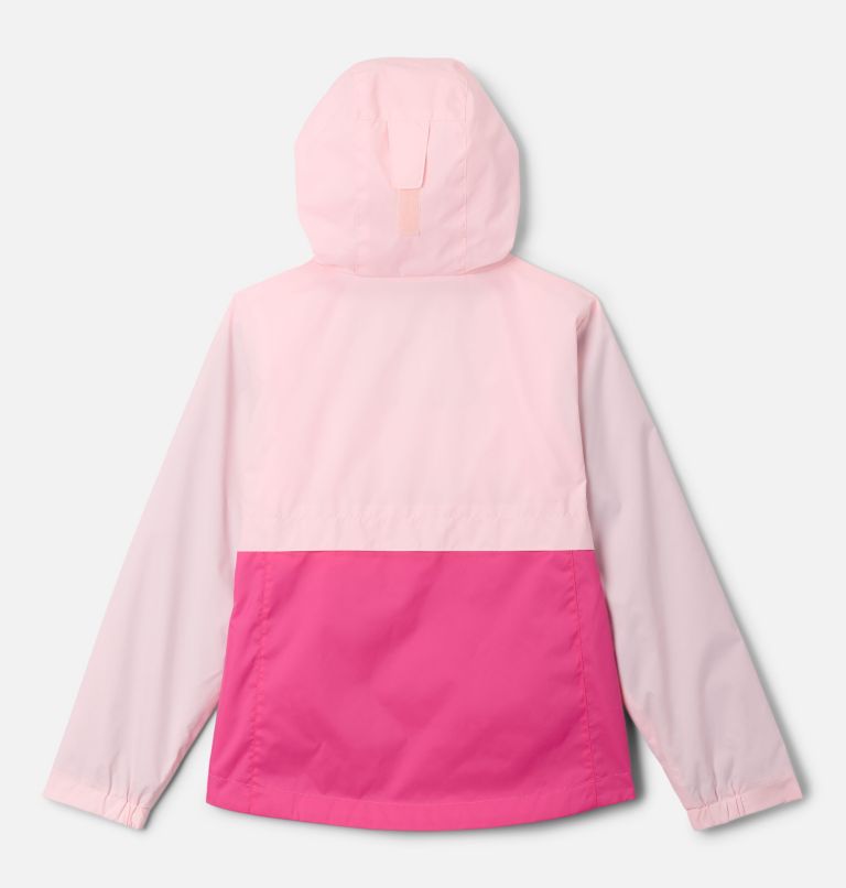 Girls' Rain-Zilla II Jacket, Color: Satin Pink, Pink Ice, image 2