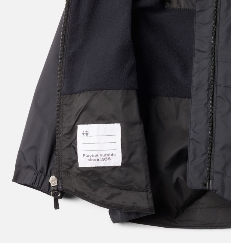Girls' Toddler Rain-Zilla II Jacket, Color: Black, image 3