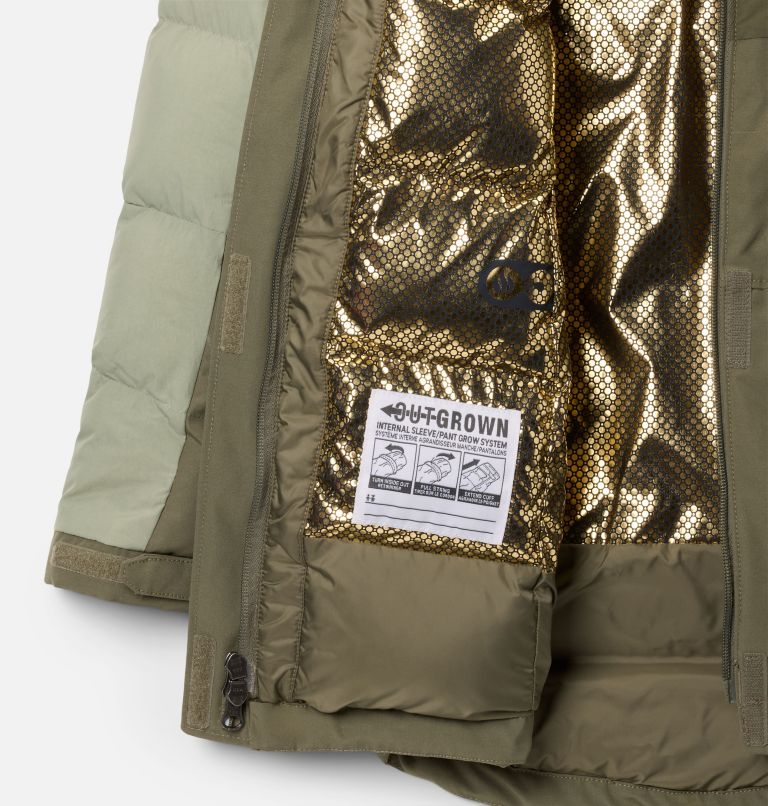 Girls' Marquam Peak Fusion III Parka, Color: Stone Green, Safari, image 3