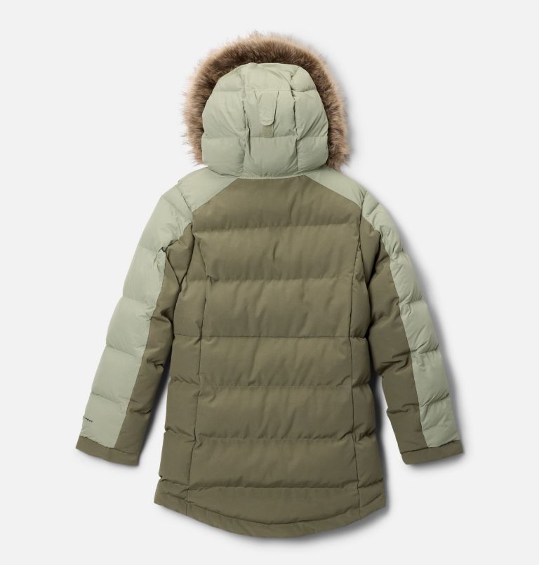 Girls' Marquam Peak Fusion III Parka, Color: Stone Green, Safari, image 2