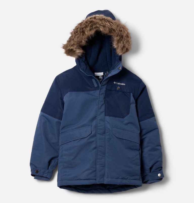 Boys' Nordic Strider II Jacket, Color: Dark Mountain, Collegiate Navy, image 1