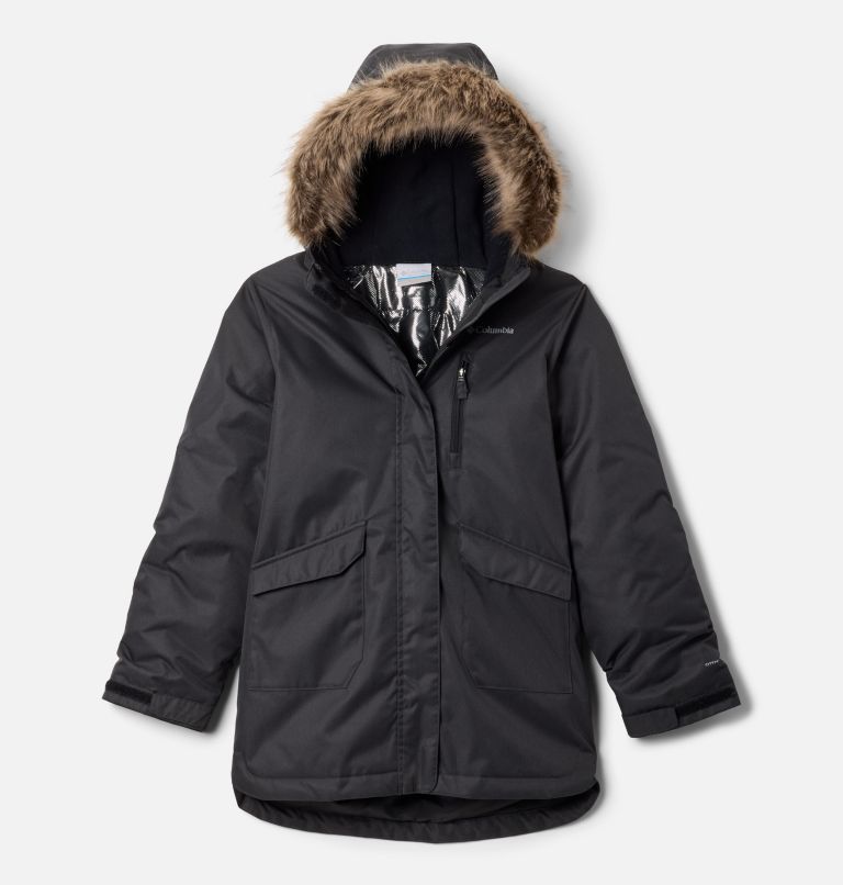 Girls' Suttle Mountain II Long Insulated Jacket, Color: Black, image 1
