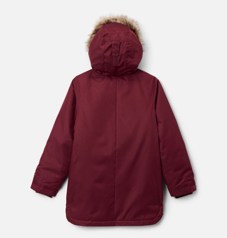 Girls' Suttle Mountain II Long Insulated Jacket, Color: Rich Wine, image 2