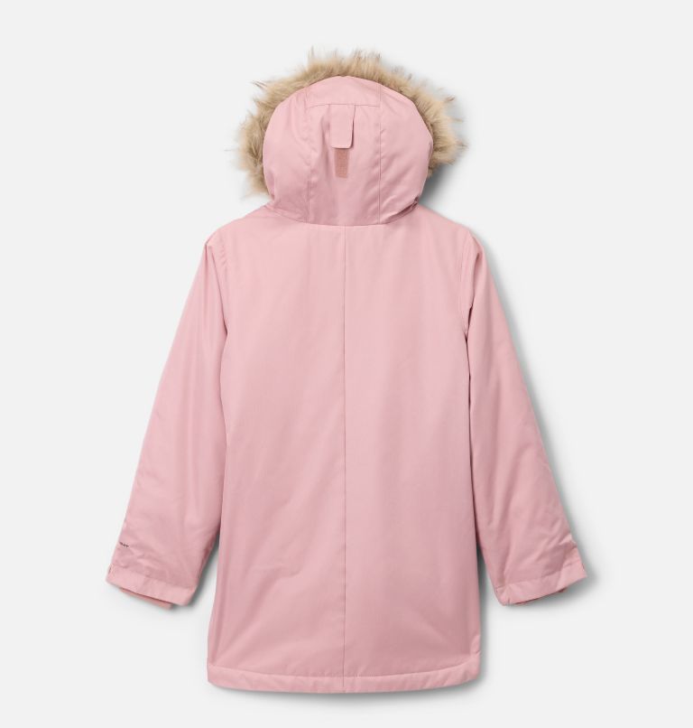 Girls' Suttle Mountain II Long Insulated Jacket, Color: Eraser Pink, image 2