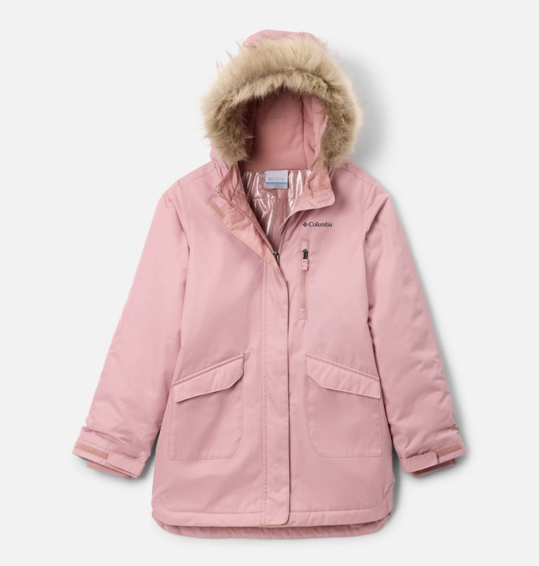 Girls' Suttle Mountain II Long Insulated Jacket, Color: Eraser Pink, image 1