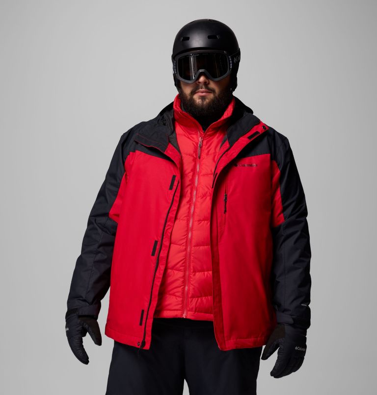 Men's Whirlibird V Interchange Jacket - Big, Color: Mountain Red, Black, image 5