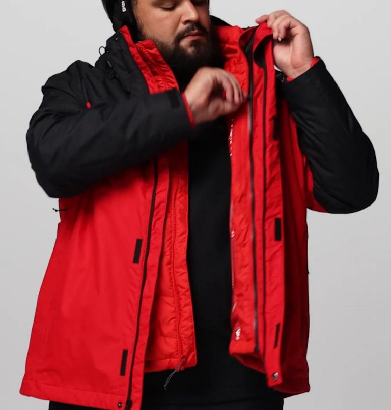 Men's Whirlibird V Interchange Jacket - Big, Color: Mountain Red, Black