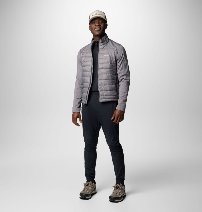 Men's Columbia Tech Hybrid Softshell Jacket, Color: City Grey, image 3