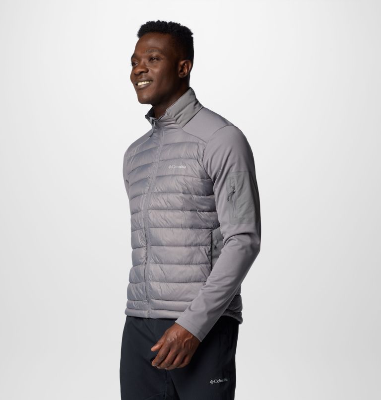 Men's Columbia Tech Hybrid Softshell Jacket, Color: City Grey, image 4