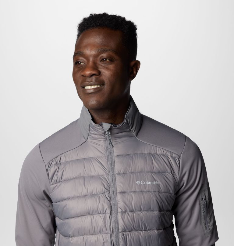 Men's Columbia Tech Hybrid Softshell Jacket, Color: City Grey, image 5