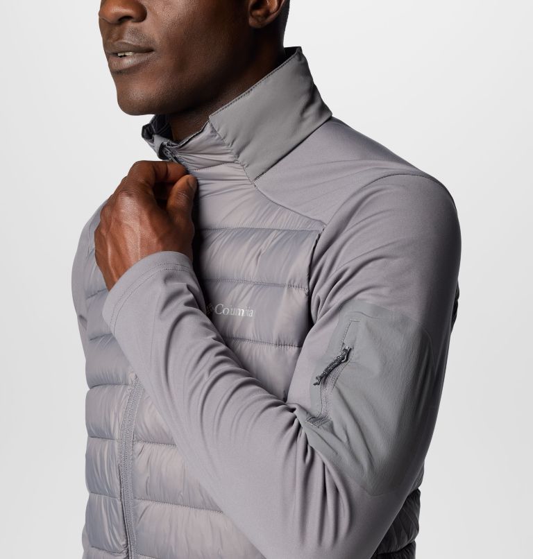 Men's Columbia Tech Hybrid Softshell Jacket, Color: City Grey, image 6