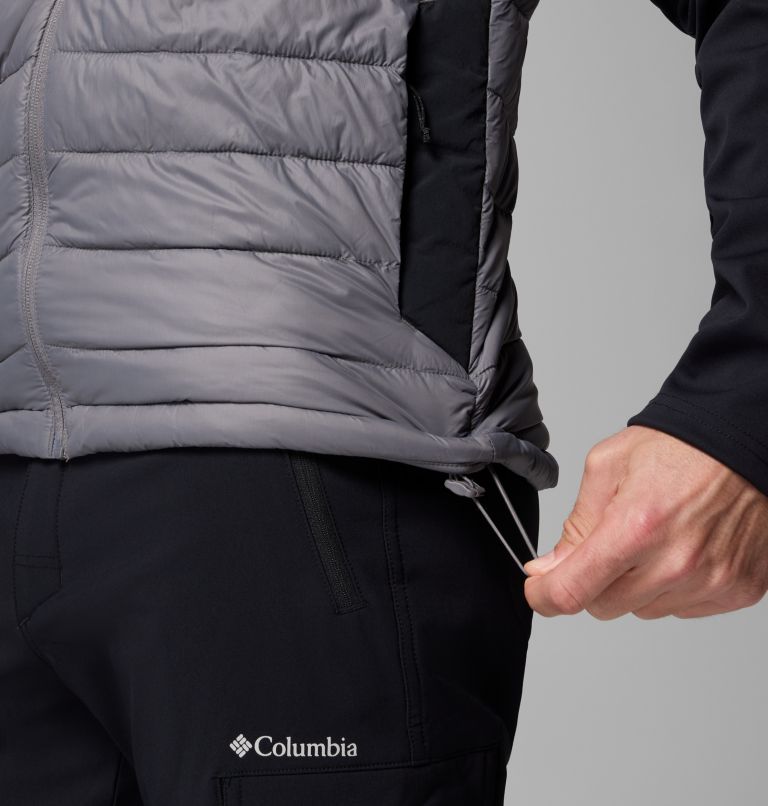 Men's Columbia Tech Insulated Hiking Softshell Jacket, Color: City Grey, Black, image 6