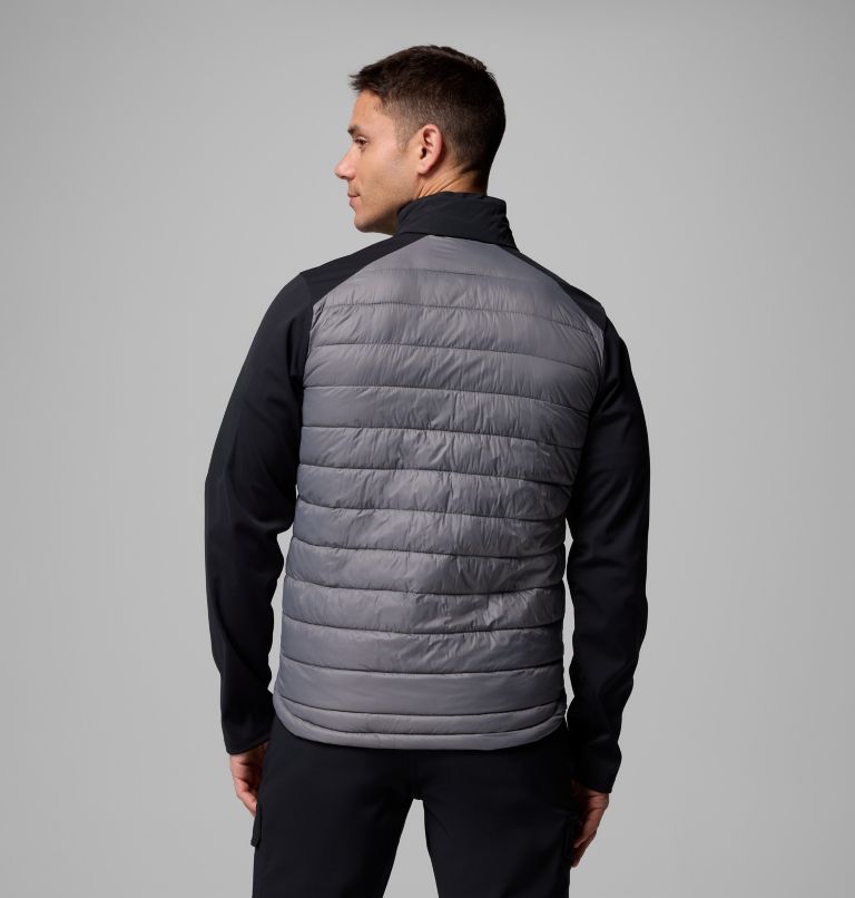 Men's Columbia Tech Insulated Hiking Softshell Jacket, Color: City Grey, Black, image 3