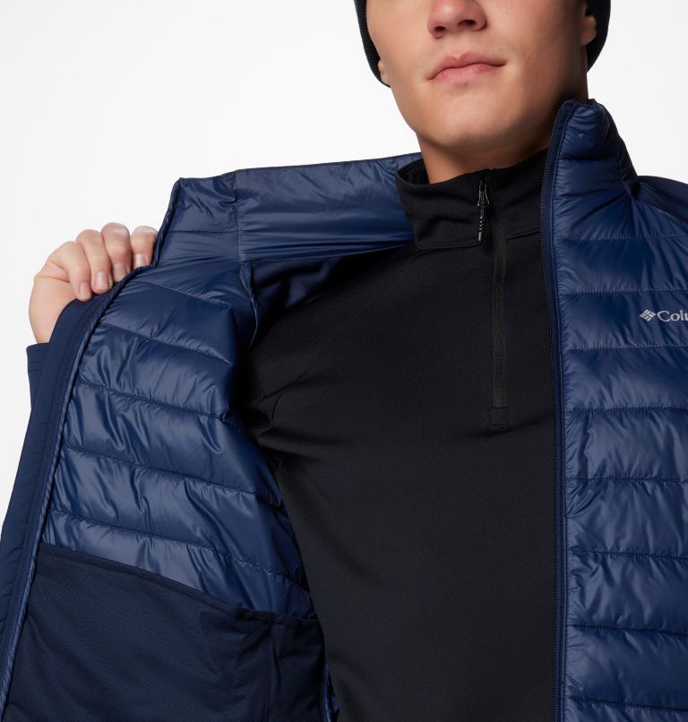 Men's Columbia Tech Insulated Hiking Softshell Jacket, Color: Collegiate Navy, image 6
