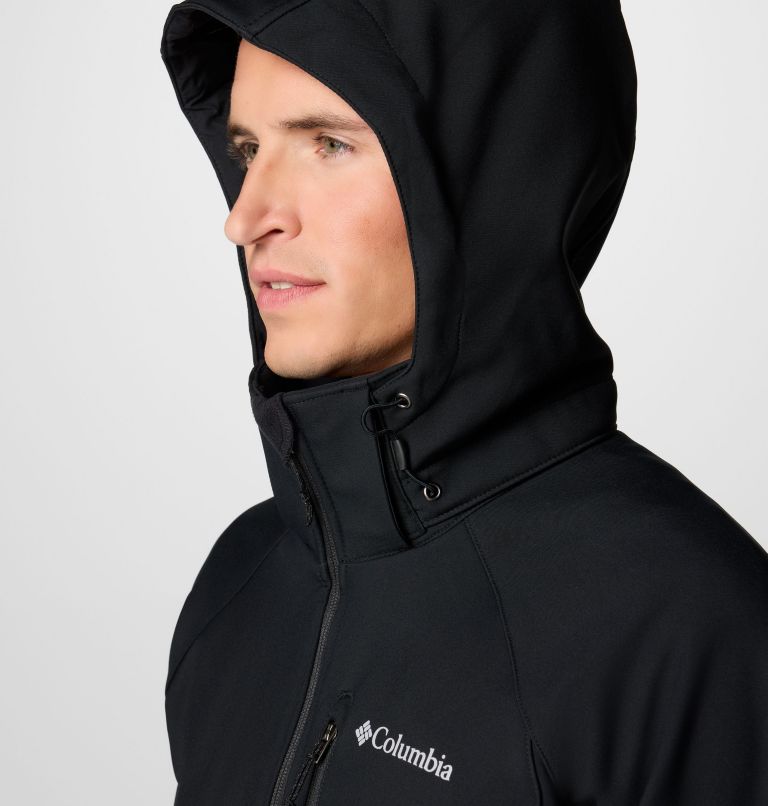 Men’s Cascade Ridge III Softshell Hiking Jacket, Color: Black, image 5